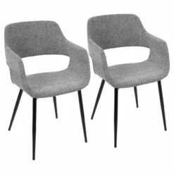 Set of 2 Margarite Mid Century Modern Dining, Accent Chair - LumiSource Orange -Dining Chairs And Benches Official Shop unnamed file 730