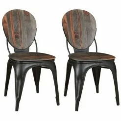 Set of 2 Savannah II Dining Chairs Brown - Treasure Trove Accents