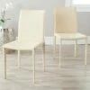 Karna 19"H Dining Chair (Set of 2) - Cream - Safavieh