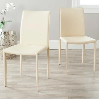 Karna 19"H Dining Chair (Set of 2) - Cream - Safavieh 3 Karna 19"H Dining Chair (Set of 2) - Cream - Safavieh