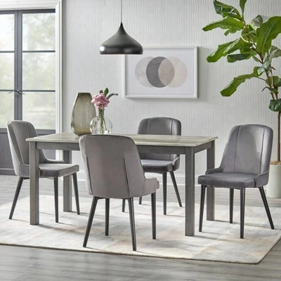 Set of 2 Welland Dining Chairs Gray - Lifestorey 4 Set of 2 Welland Dining Chairs Gray - Lifestorey - Image 2