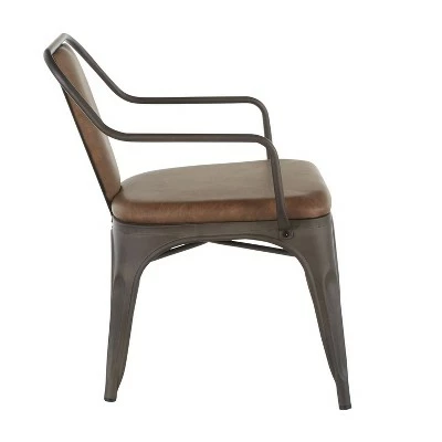 Set of 2 Oregon Industrial Dining Chairs - LumiSource Antiqued Espresso 4 Set of 2 Oregon Industrial Dining Chairs - LumiSource Antiqued Espresso - Image 2