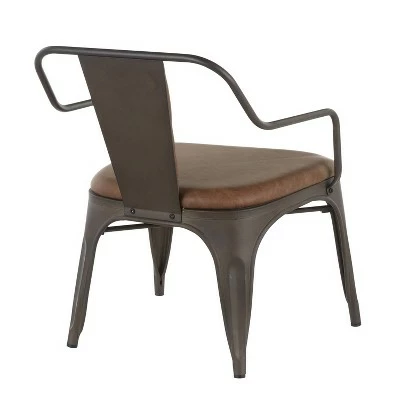 Set of 2 Oregon Industrial Dining Chairs - LumiSource Antiqued Espresso 5 Set of 2 Oregon Industrial Dining Chairs - LumiSource Antiqued Espresso - Image 3