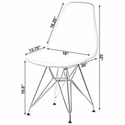 Fabulaxe Mid-Century Modern Style Plastic DSW Shell Dining Chair with Metal Legs, White 20 Fabulaxe Mid-Century Modern Style Plastic DSW Shell Dining Chair with Metal Legs, White -Dining Chairs And Benches Official Shop unnamed file 7410