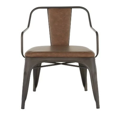 Set of 2 Oregon Industrial Dining Chairs - LumiSource Antiqued Espresso 7 Set of 2 Oregon Industrial Dining Chairs - LumiSource Antiqued Espresso - Image 5