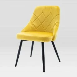 Set of 2 Mid-Century Modern Velvet Tufted Dining Chairs - Techni Mobili Gray -Dining Chairs And Benches Official Shop unnamed file 7438