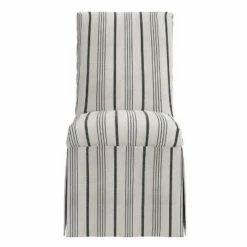 James Slipcover Armless Dining Chair - Skyline Furniture Tallulah Tile Charcoal