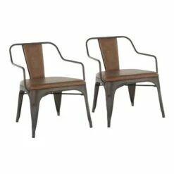 Set of 2 Oregon Industrial Dining Chairs - LumiSource Antiqued Espresso 22 Set of 2 Oregon Industrial Dining Chairs - LumiSource Antiqued Espresso -Dining Chairs And Benches Official Shop unnamed file 747