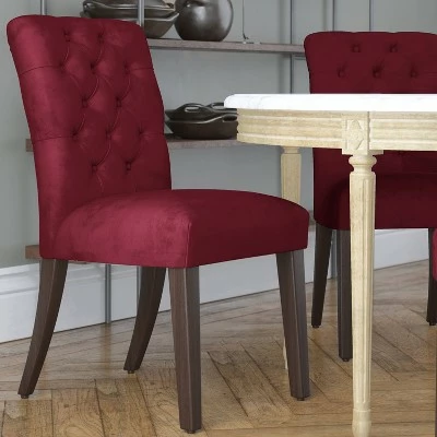 Paulina Tufted Dining Chair Velvet - Skyline Furniture Light Gray 7 Paulina Tufted Dining Chair Velvet - Skyline Furniture Light Gray - Image 5