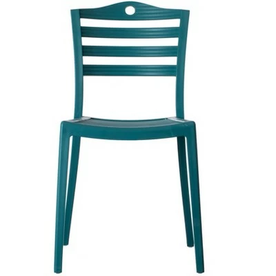 Fabulaxe Modern Plastic Dining Chair with Ladderback Design 3 Fabulaxe Modern Plastic Dining Chair with Ladderback Design