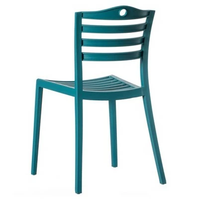 Fabulaxe Modern Plastic Dining Chair with Ladderback Design 5 Fabulaxe Modern Plastic Dining Chair with Ladderback Design - Image 3