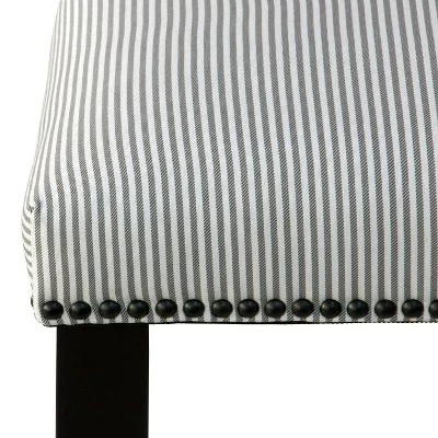 Shelly Nail Button Dining Chair in Pattern - Skyline Furniture Navy Blue 6 Shelly Nail Button Dining Chair in Pattern - Skyline Furniture Navy Blue - Image 4