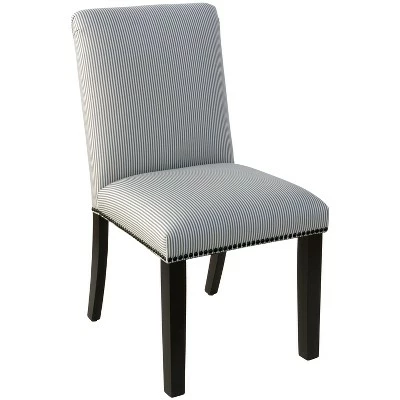 Shelly Nail Button Dining Chair in Pattern - Skyline Furniture Navy Blue 9 Shelly Nail Button Dining Chair in Pattern - Skyline Furniture Navy Blue - Image 7
