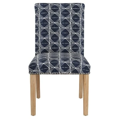 Shelly Nail Button Dining Chair in Pattern - Skyline Furniture Navy Blue 11 Shelly Nail Button Dining Chair in Pattern - Skyline Furniture Navy Blue - Image 9