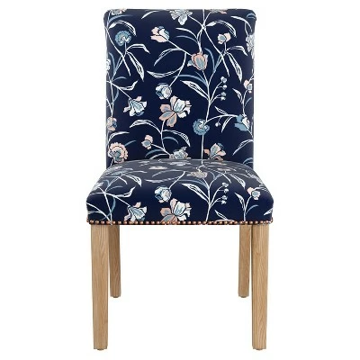 Shelly Nail Button Dining Chair in Pattern - Skyline Furniture Navy Blue 12 Shelly Nail Button Dining Chair in Pattern - Skyline Furniture Navy Blue - Image 10