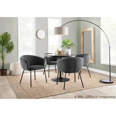 Ashland Contemporary Dining Chair - LumiSource Black/charcoal 10 Ashland Contemporary Dining Chair - LumiSource Black/charcoal - Image 8