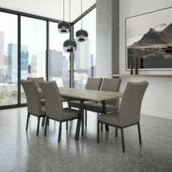 Larry Dining Chair - Amisco Taupe Gray/dark Brown -Dining Chairs And Benches Official Shop unnamed file 7640