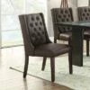 Simple Relax Espresso Faux Leather Dining Chairs With Button Tufted Back, Set Of 2 -Dining Chairs And Benches Official Shop unnamed file 7643