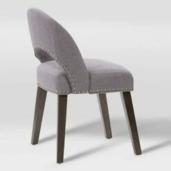 Set of 2 Tiffany Upholstered Dining Chairs - CorLiving Pewter Gray -Dining Chairs And Benches Official Shop unnamed file 7648