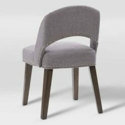 Set of 2 Tiffany Upholstered Dining Chairs - CorLiving Pewter Gray -Dining Chairs And Benches Official Shop unnamed file 7650