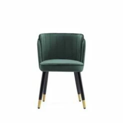 Zephyr Velvet Dining Chair Hunter Green - Manhattan Comfort
