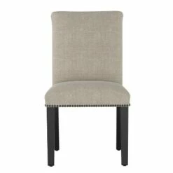 Shelly Nail Button Dining Chair in Textured Linen - Skyline Furniture Natural -Dining Chairs And Benches Official Shop unnamed file 7680