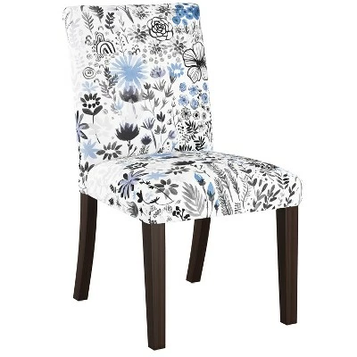 Hendrix Dining Chair in Winter Botanical - Skyline Furniture Blue 3 Hendrix Dining Chair in Winter Botanical - Skyline Furniture Blue