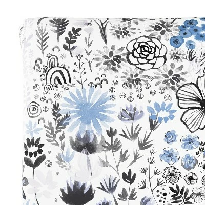 Hendrix Dining Chair in Winter Botanical - Skyline Furniture Blue 6 Hendrix Dining Chair in Winter Botanical - Skyline Furniture Blue - Image 4