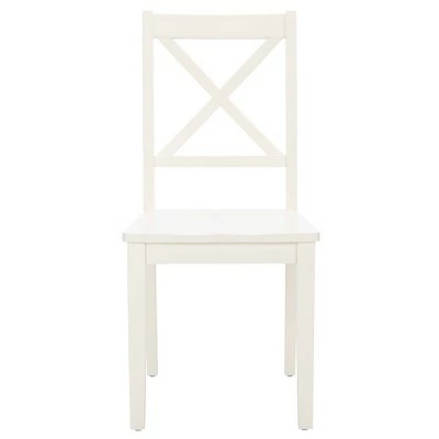 Set of 2 Silio X Back Dining Chairs - Safavieh White 5 Set of 2 Silio X Back Dining Chairs - Safavieh White - Image 3