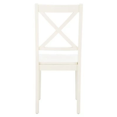 Set of 2 Silio X Back Dining Chairs - Safavieh White 8 Set of 2 Silio X Back Dining Chairs - Safavieh White - Image 6