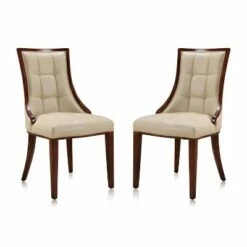 Set of 2 Fifth Avenue Faux Leather Dining Chairs - Manhattan Comfort Saddle -Dining Chairs And Benches Official Shop unnamed file 7762