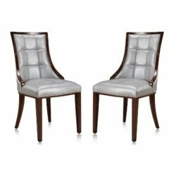 Set of 2 Fifth Avenue Faux Leather Dining Chairs - Manhattan Comfort Saddle -Dining Chairs And Benches Official Shop unnamed file 7764