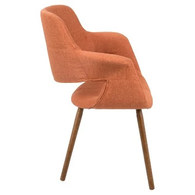 Vintage Flair Mid - Century Modern Dining/Accent Chair - Orange - Lumisource 3 Vintage Flair Mid - Century Modern Dining/Accent Chair - Orange - Lumisource