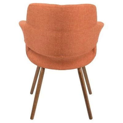 Vintage Flair Mid - Century Modern Dining/Accent Chair - Orange - Lumisource 4 Vintage Flair Mid - Century Modern Dining/Accent Chair - Orange - Lumisource - Image 2
