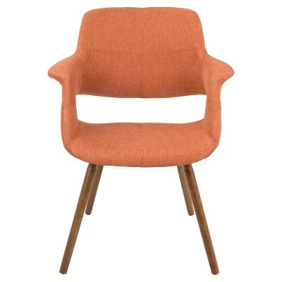 Vintage Flair Mid - Century Modern Dining/Accent Chair - Orange - Lumisource 5 Vintage Flair Mid - Century Modern Dining/Accent Chair - Orange - Lumisource - Image 3