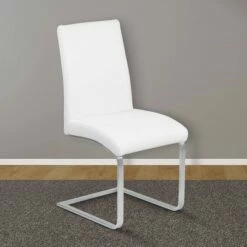 Set of 2 Deneki Contemporary Dining Chair White/Steel - Armen Living -Dining Chairs And Benches Official Shop unnamed file 7829