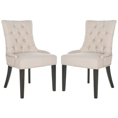 Set of 2 Harlow Dining Chair Wood - Safavieh Cream 11 Set of 2 Harlow Dining Chair Wood - Safavieh Cream - Image 9