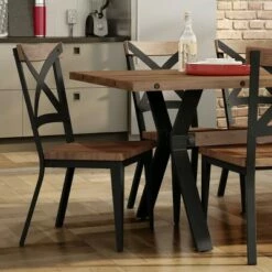 Jacob Dining Chair - Amisco Charcoal Gray/black