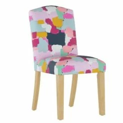 Alex Camel Back Patterned Dining Chair Gray - Skyline Furniture