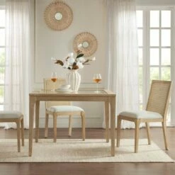 Madison Park Set of 2 Ensley Dining Chair Natural