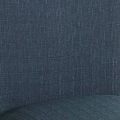 Fabric Upholstered Wooden Parson Dining Chair with Splayed Back - Benzara Light Blue/brown