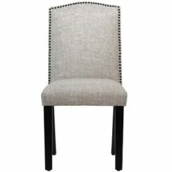 Ayala Nail Button Dining Chair in Linen - Skyline Furniture Zuma Cobblestone