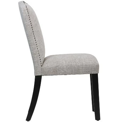 Ayala Nail Button Dining Chair in Linen - Skyline Furniture Zuma Cobblestone 4 Ayala Nail Button Dining Chair in Linen - Skyline Furniture Zuma Cobblestone - Image 2