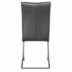 Set of 2 Modern Chromed Steel Tube Dining Chair - ZM Home Gray