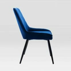 Set of 2 Mid-Century Modern Velvet Dining Chairs - Techni Mobili Blue