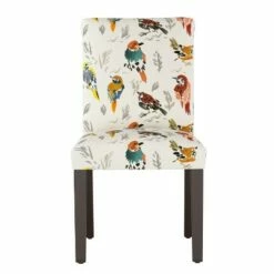 Hendrix Dining Chair with Bird Print - Skyline Furniture Orange