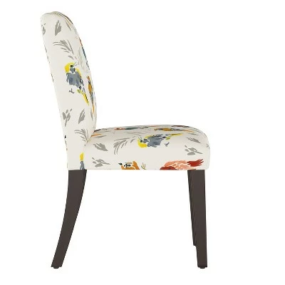Hendrix Dining Chair with Bird Print - Skyline Furniture Orange 4 Hendrix Dining Chair with Bird Print - Skyline Furniture Orange - Image 2