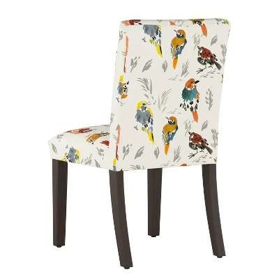 Hendrix Dining Chair with Bird Print - Skyline Furniture Orange 5 Hendrix Dining Chair with Bird Print - Skyline Furniture Orange - Image 3