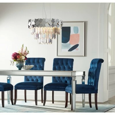 Studio 55D Dillan Modern Blue Tufted Dining Chairs Set of 2 9 Studio 55D Dillan Modern Blue Tufted Dining Chairs Set of 2 - Image 7