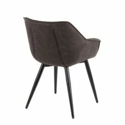 Set of 2 Rouche Contemporary Dining Chairs Metal/Polyester Black/Black - LumiSource -Dining Chairs And Benches Official Shop unnamed file 813